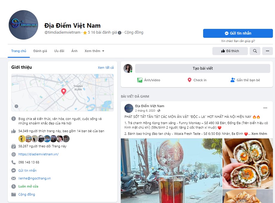 Fanpage Địa Điểm Việt Nam
